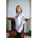 Embroidered blouse "Red Rose Mood"